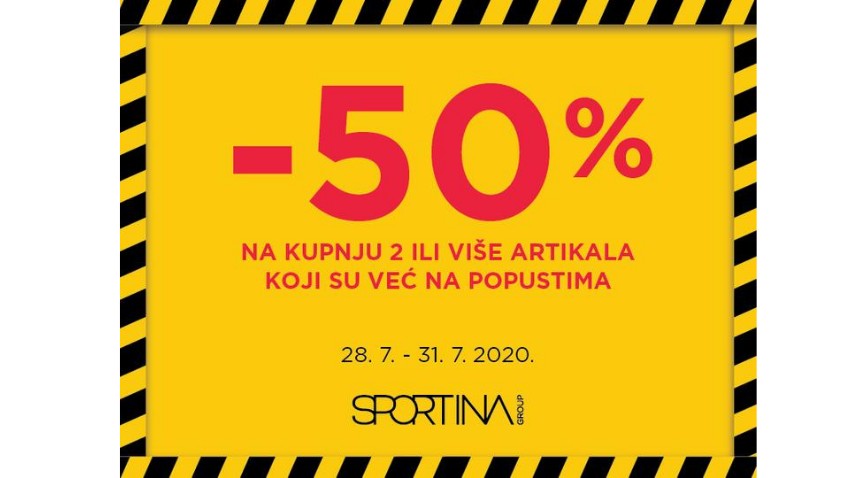 Akcija u trgovini Sportina