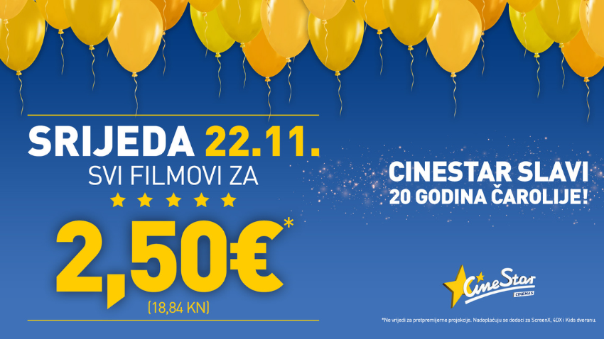 CINESTAR KAMPANJA: 20. ROĐENDAN