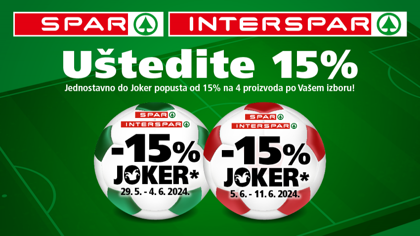 UŠTEDITE 15% POPUSTA U INTERSPARU