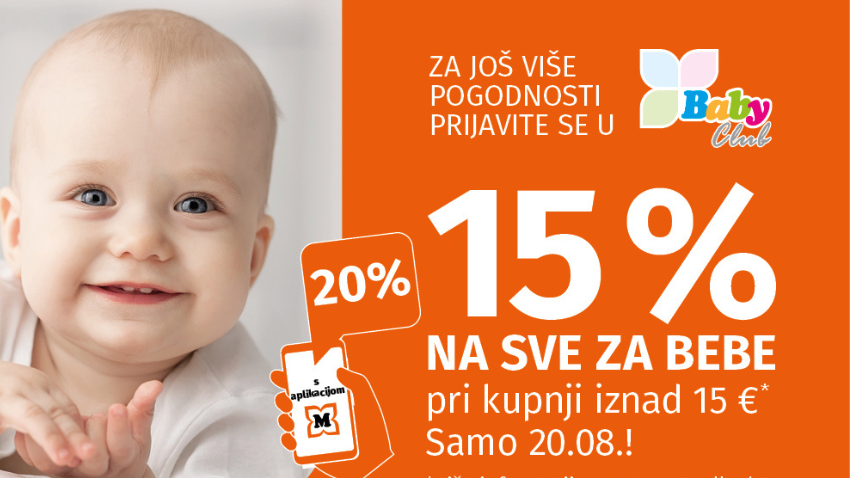 15% POPUSTA POVODOM DANA BEBA U TRGOVINI MULLER