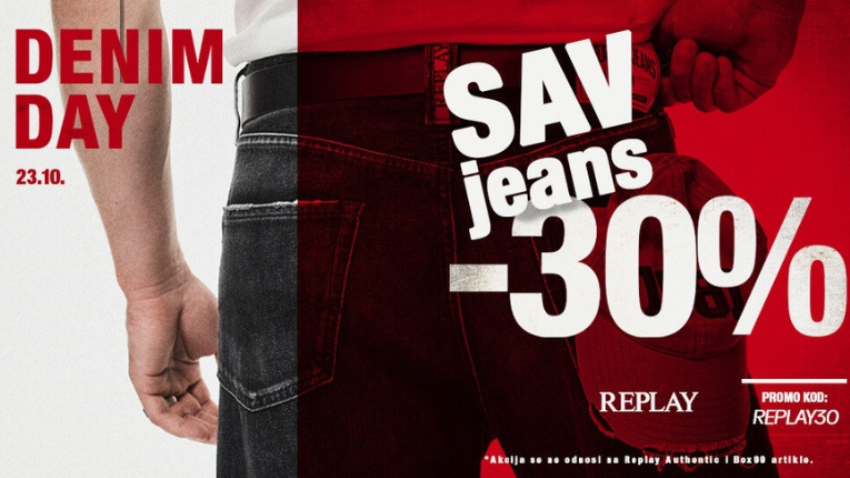 REPLAY POPUST NA SVE TRAPERICE 30%