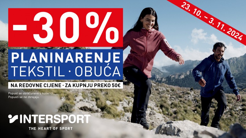 PLANINARITE UZ INTERSPORT POPUSTE