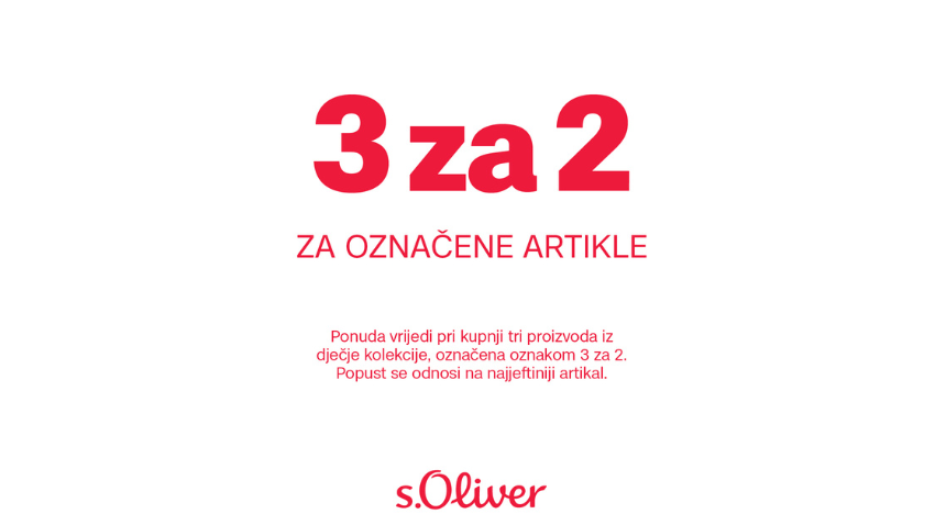 S.OLIVER JUNIOR AKCIJA 3 ZA 2