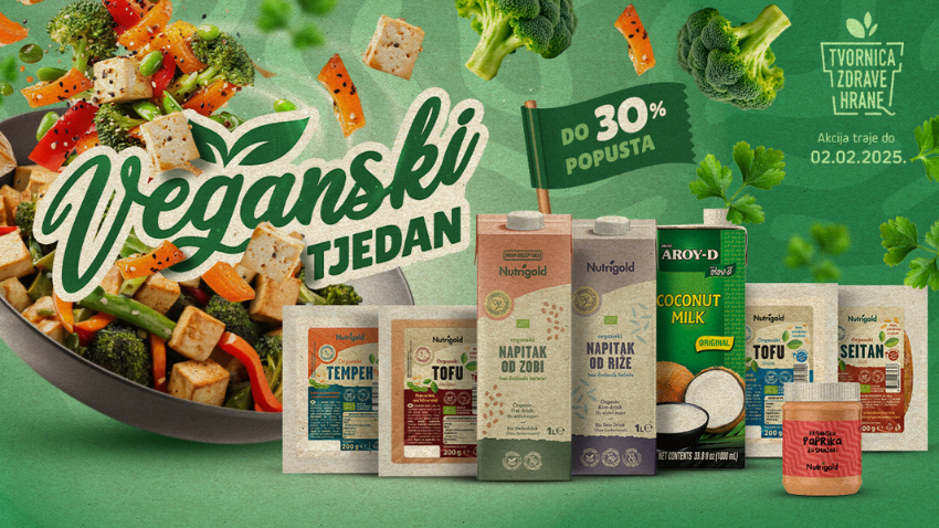 U TVORNICI ZDRAVE HRANE DO 30% POPUSTA NA VEGANSKE PROIZVODE