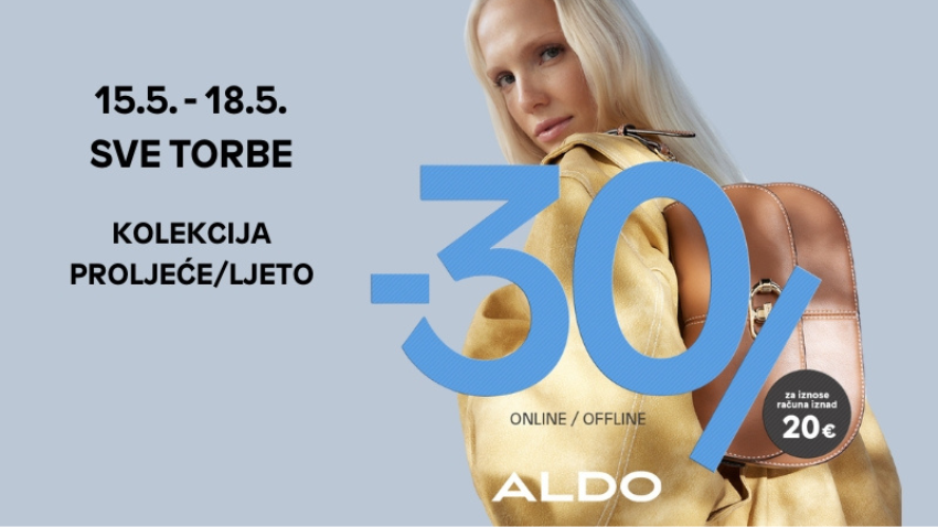 ALDO: 30% POPUSTA NA SVE TORBE