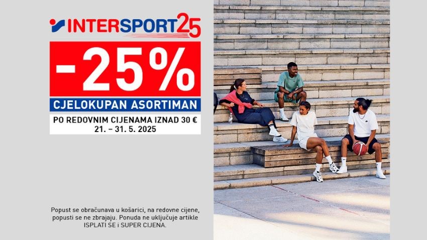 POPUSTI NA REDOVNE CIJENE U INTERSPORTU