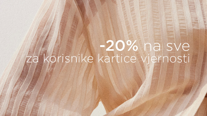 20% POPUSTA NA SVE U TRGOVINI COMMA!