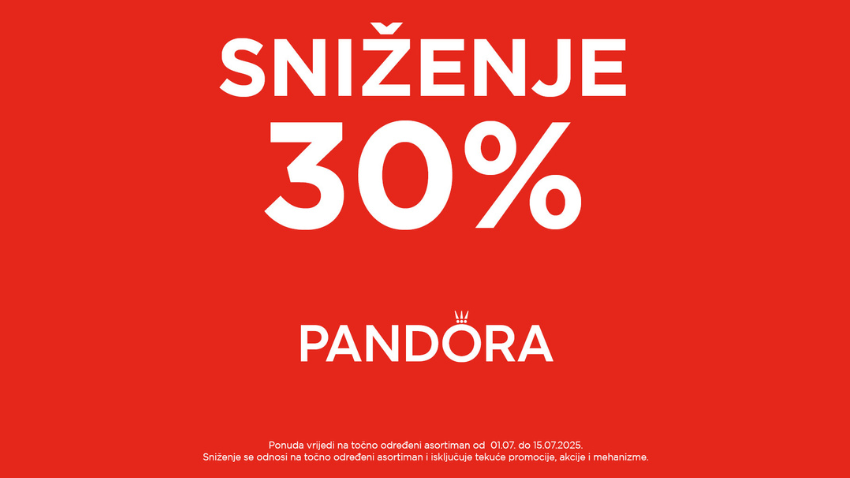 30% POPUSTA U PANDORA TRGOVINI