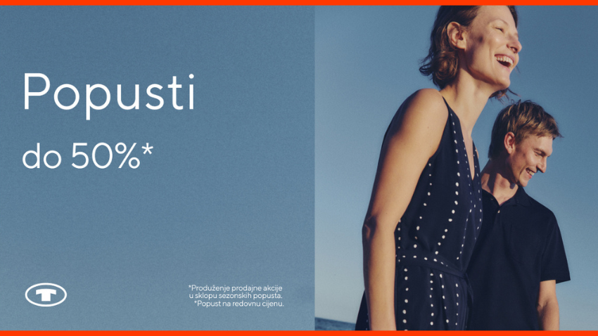 DO 50% POPUSTA U TRGOVINI TOM TAILOR