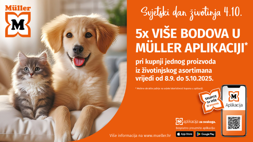 5X VIŠE BODOVA U MULLER APLIKACIJI