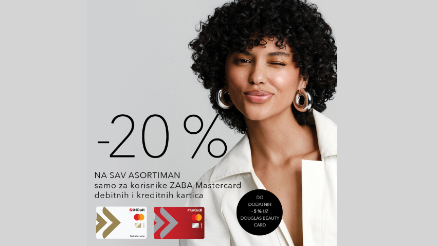 DOUGLAS POPUSTI UZ ZABA MASTERCARD
