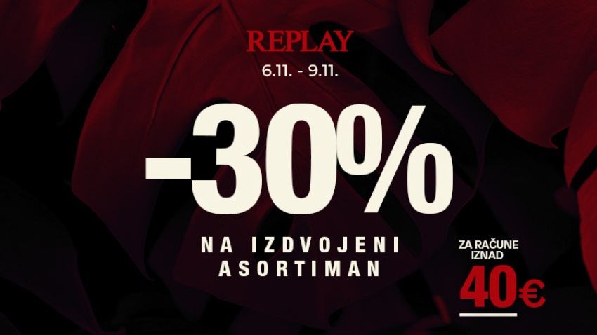 POPUST U TRGOVINI REPLAY