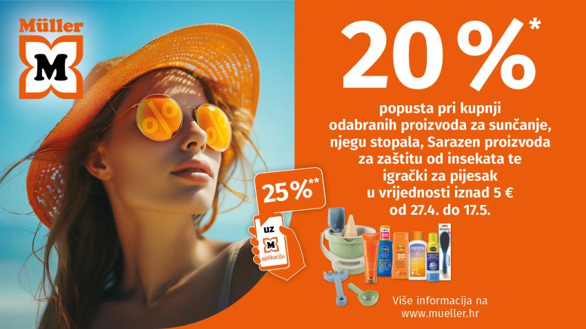 MULLER AKCIJA NA PROIZVODE ZA SUNČANJE