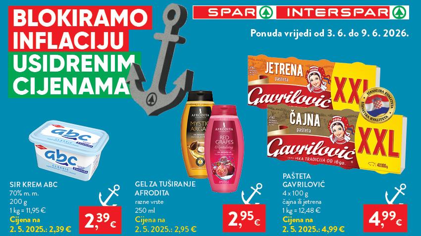 USIDRENE CIJENE U INTERSPARU