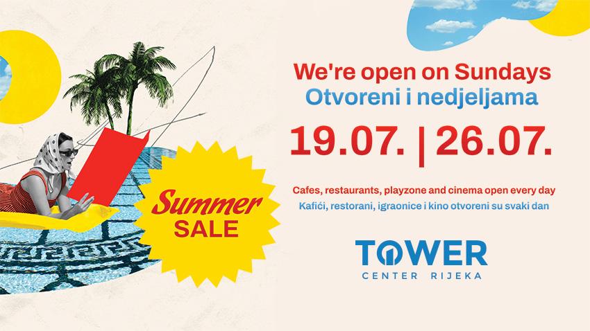LJETO U TOWER CENTRU RIJEKA - VRIJEME JE ZA SEZONSKA SNIŽENJA