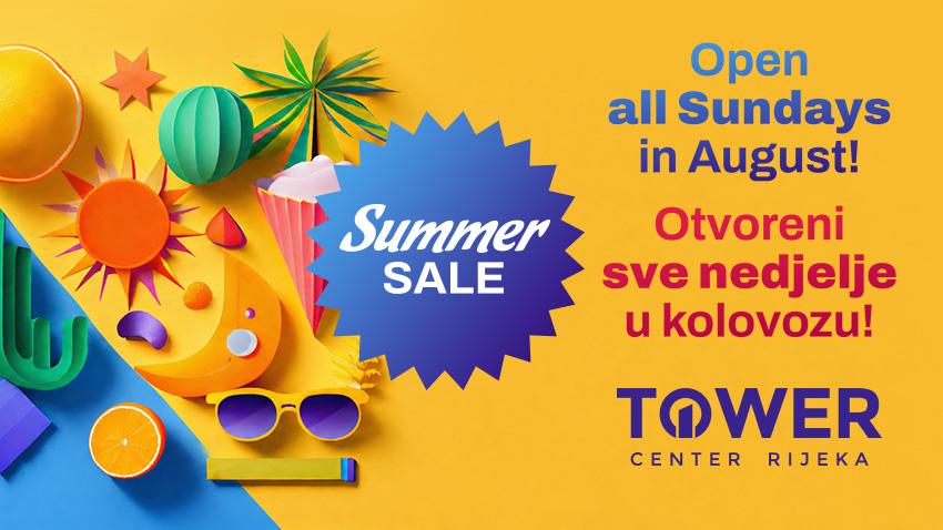 LJETO U TOWER CENTRU RIJEKA - VRIJEME JE ZA SEZONSKA SNIŽENJA