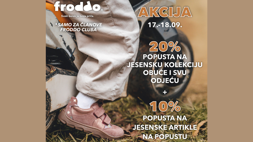 JESENSKA AKCIJA U FRODDO SHOPPU