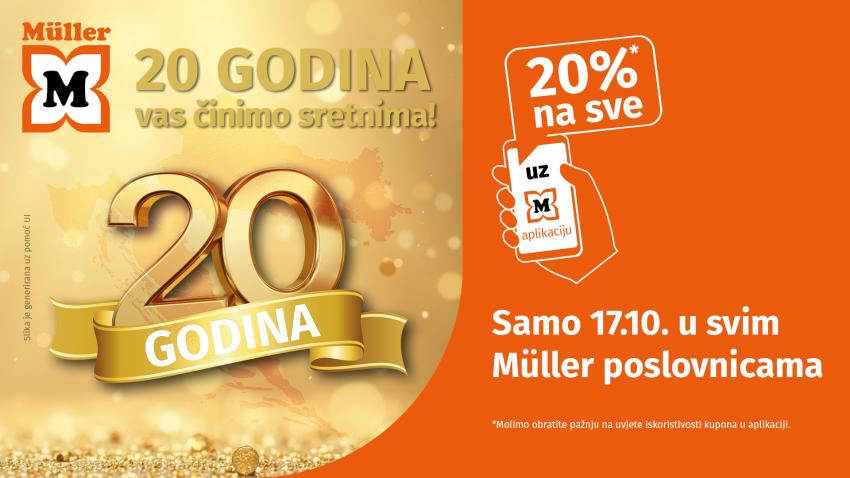 POPUSTI POVODOM 20. GODIŠNJICE MULLERA